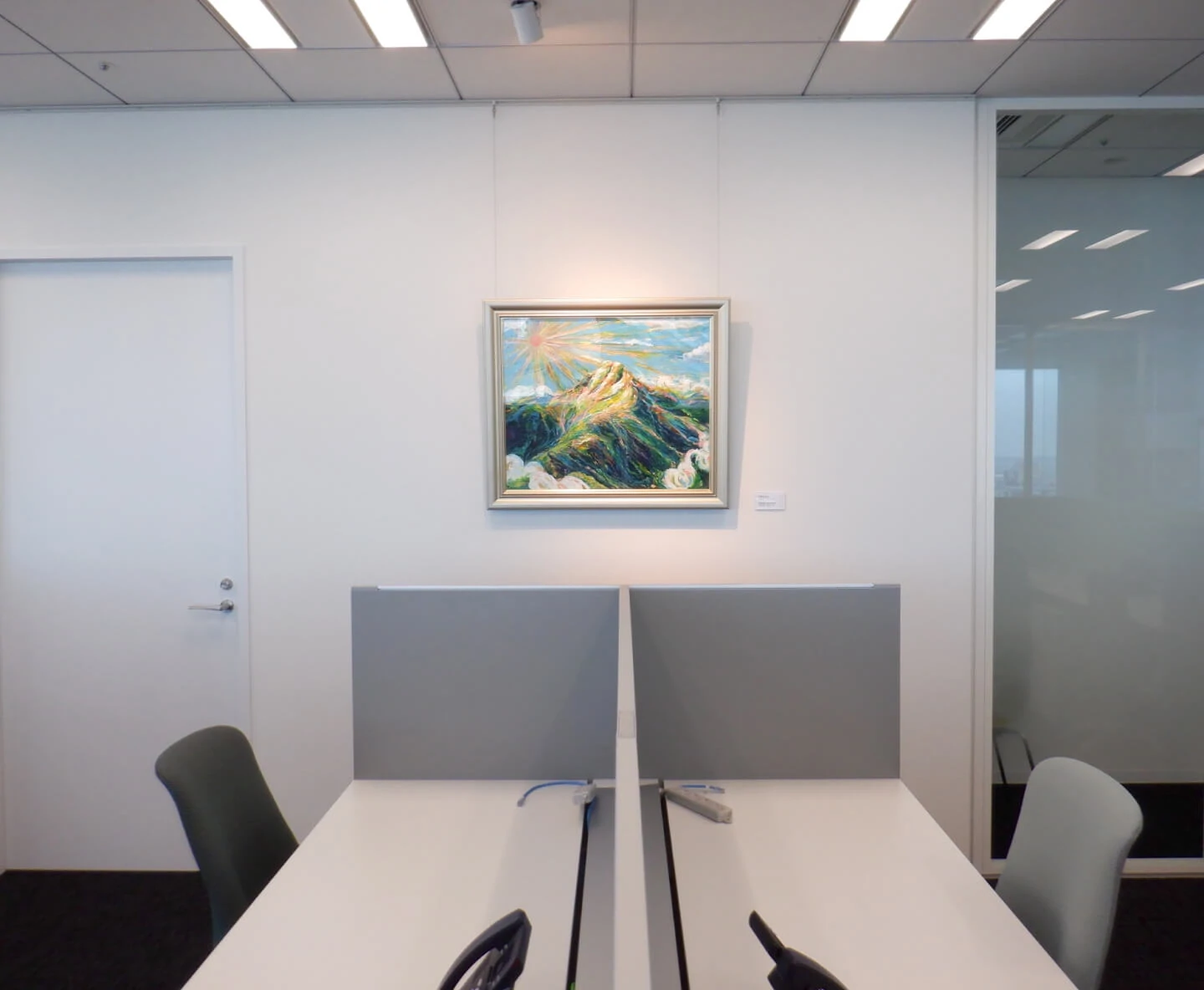 Painting displayed in an office