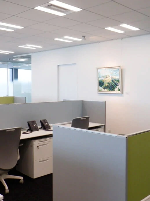Artwork displayed in an office