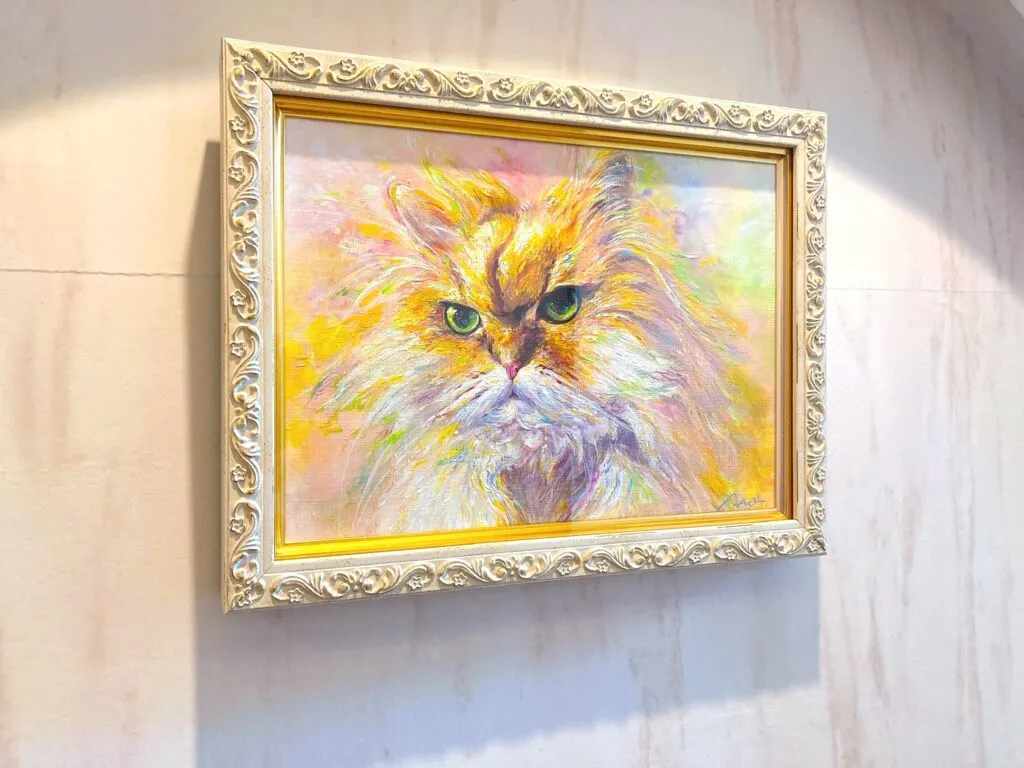[Pet commission] Painting a cat now over the rainbow bridge