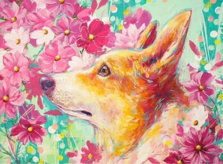 画像:犬の絵画